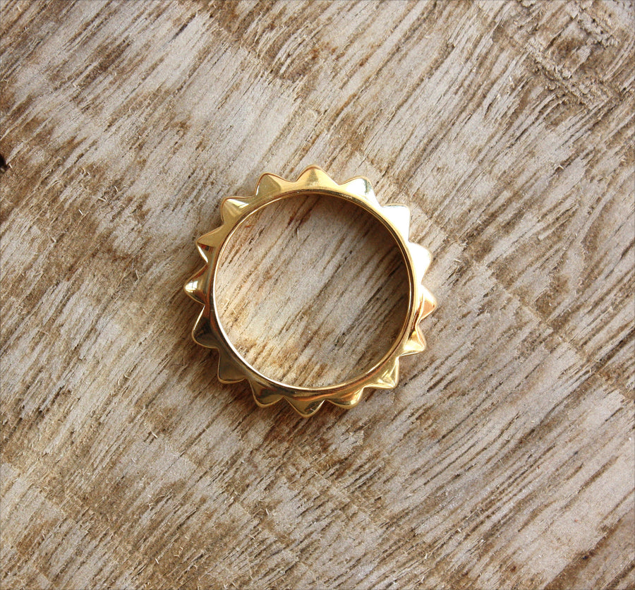 Bague anneau doré à l’or fin 8k - Bagues