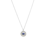 Sautoir argent 925 et oeil lapis