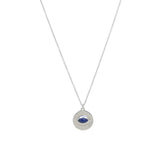 Sautoir argent 925 et oeil lapis