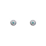 Boucles d’oreilles argent 925 soleil et pierre - TURQUOISE