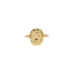 Bague dorée martelée