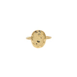 Bague dorée martelée