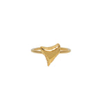 Bague dent de requin dorée à l’or fin 18k - Bagues