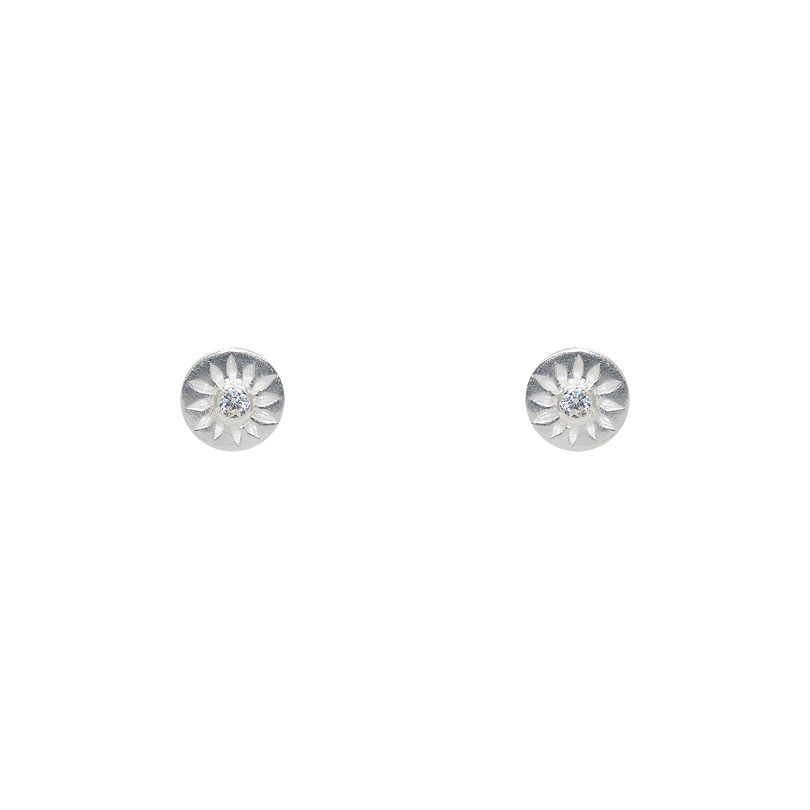 Boucles d’oreilles argent 925 soleil et pierre