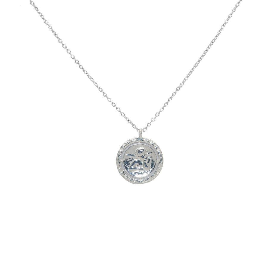 Collier argent 925 medaille ange
