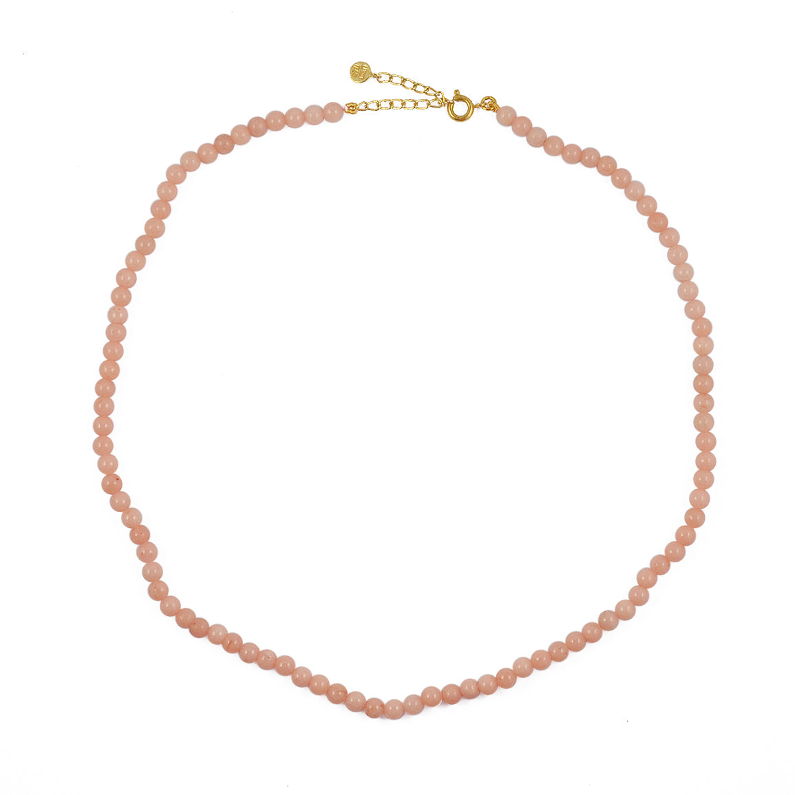 Collier perles en agate rose - 38CM