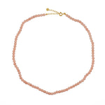 Collier perles en agate rose - 38CM