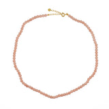 Collier perles en agate rose - 38CM