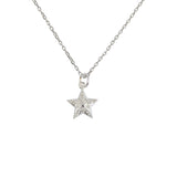 Collier étoile argent 925 et zircons blancs