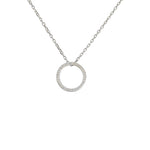 Collier argent 925 anneau zircons (S M L XL) - S