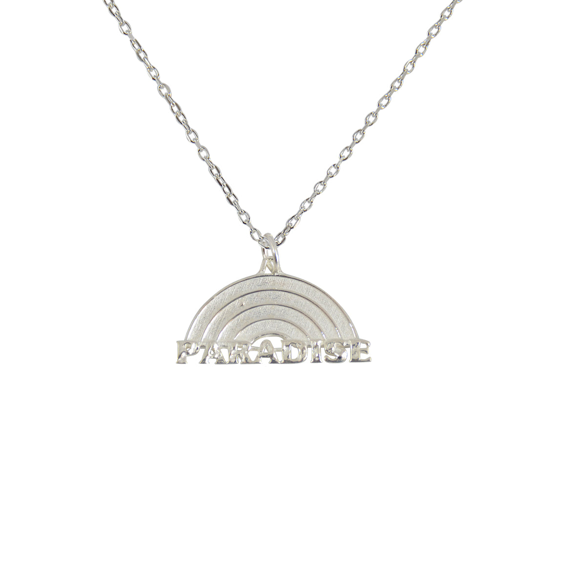 Collier argent 925 arc en ciel paradise