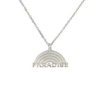Collier argent 925 arc en ciel paradise