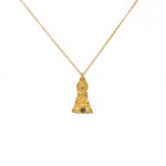 Collier doré bouddha et pierre - LABRADORITE