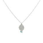 Collier argent 925 ange et turquoise