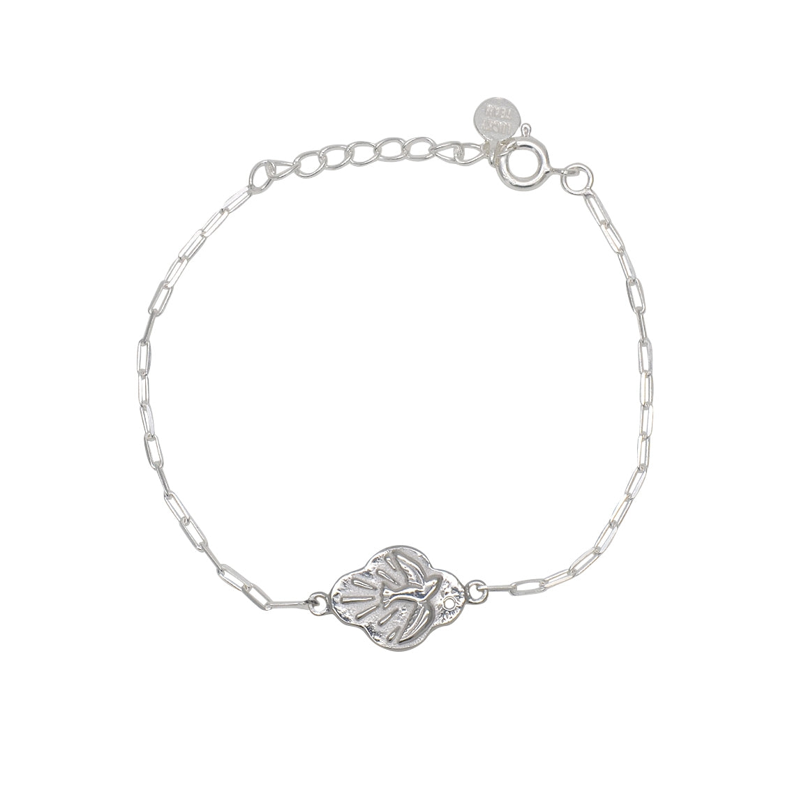 Bracelet argent 925 colombe et zircon