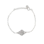 Bracelet argent 925 colombe et zircon