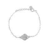 Bracelet argent 925 colombe et zircon
