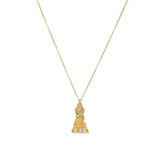 Collier doré bouddha et pierre - PIERRE DE LUNE