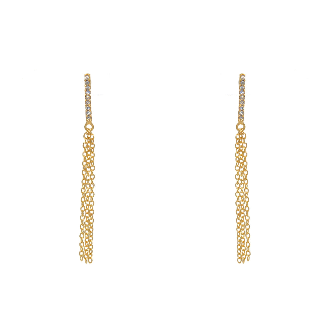Boucles dorées et zircons - ZIRCONS BLANCS