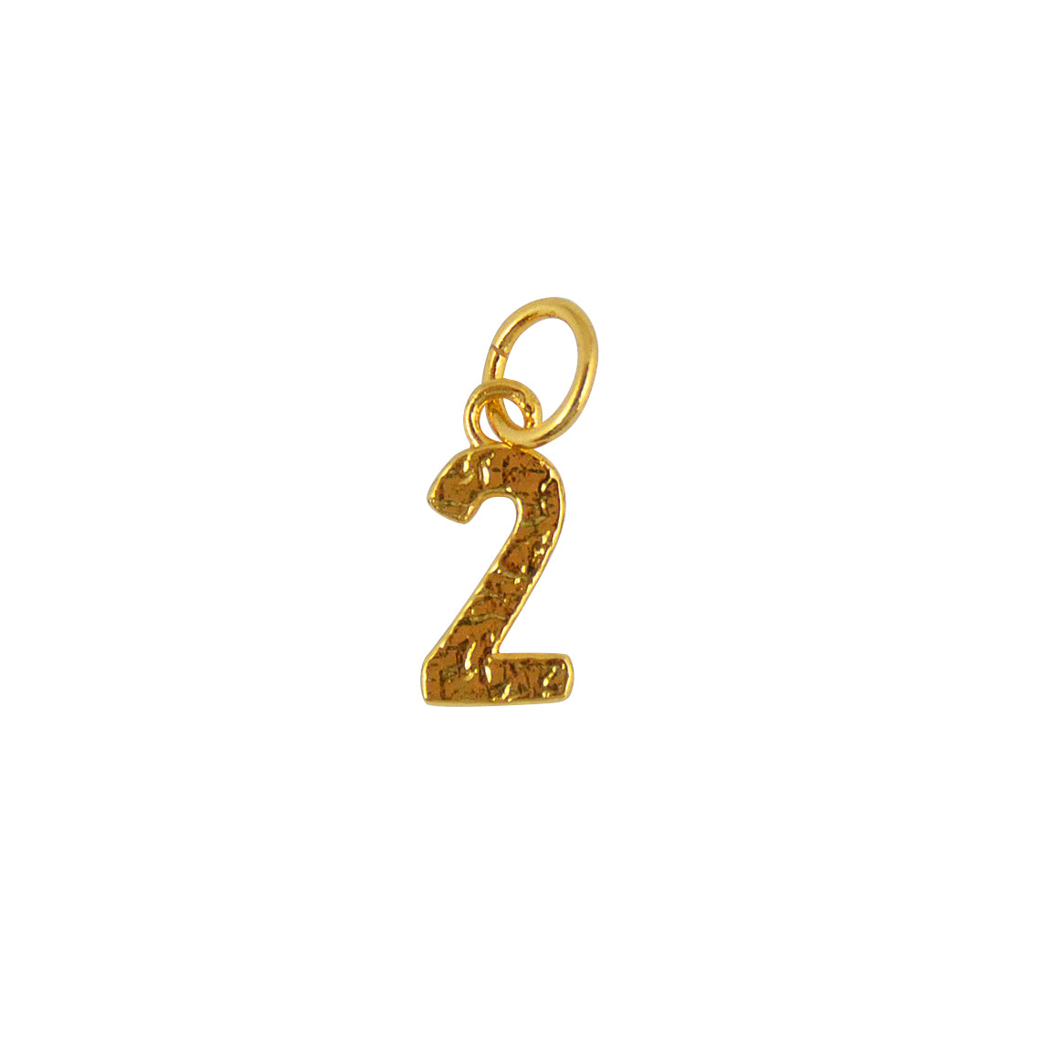 Collier doré chiffre martelé - 2