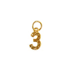 Collier doré chiffre martelé - 3