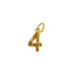 Collier doré chiffre martelé - 4