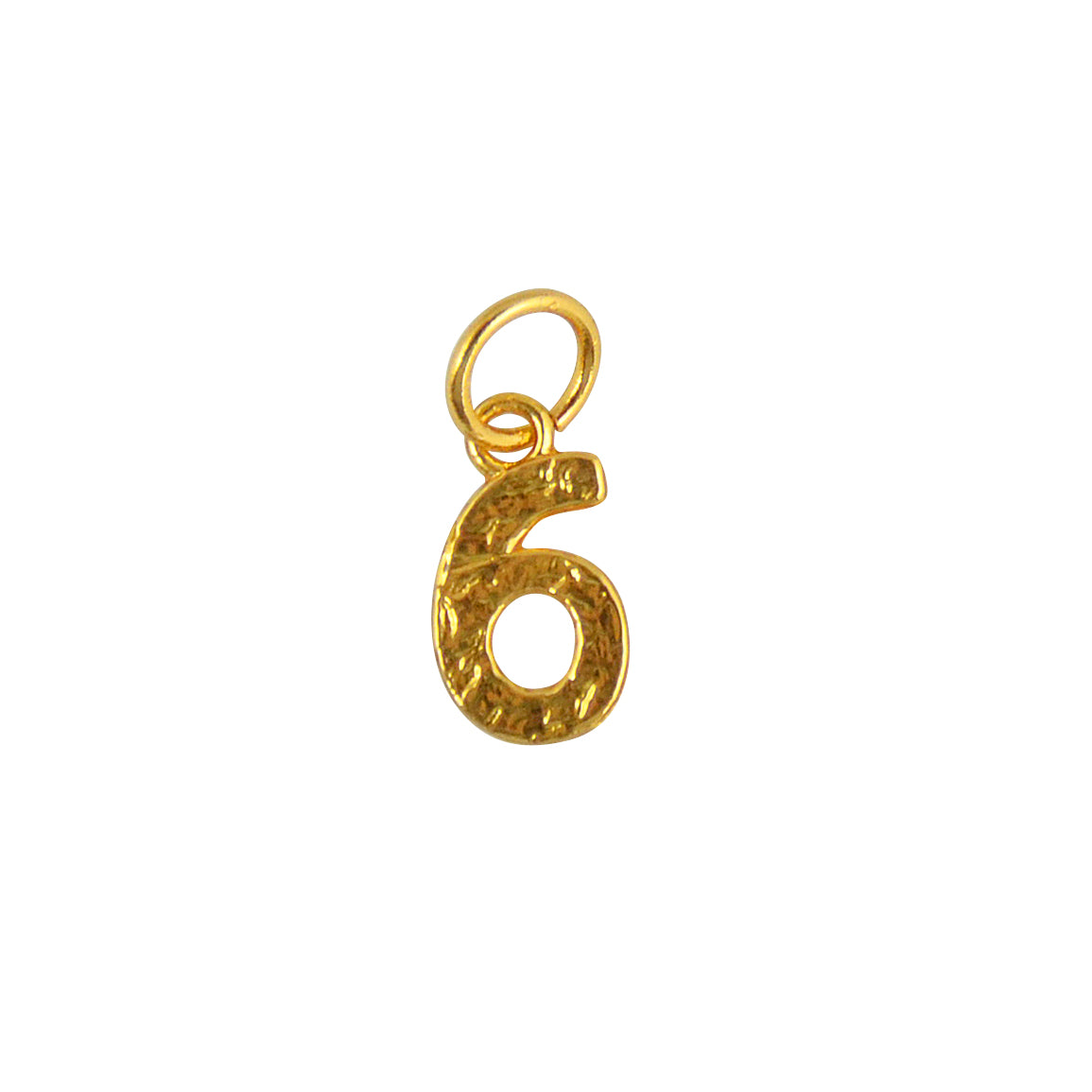 Collier doré chiffre martelé - 6