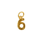 Collier doré chiffre martelé - 6