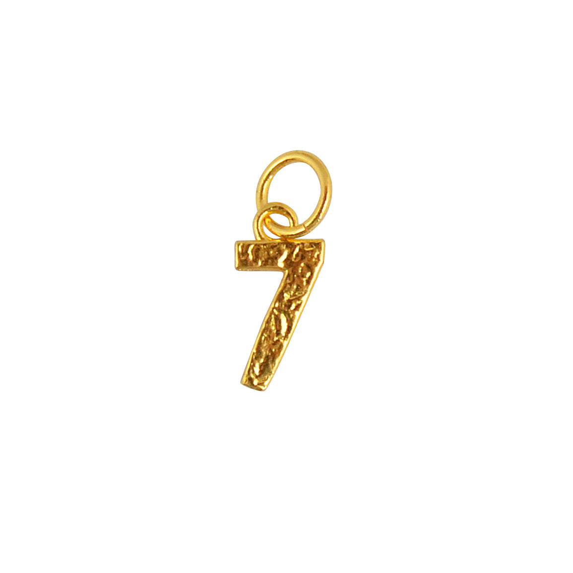 Collier doré chiffre martelé - 7