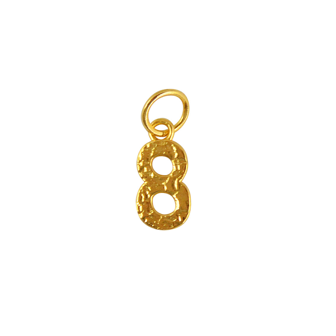 Collier doré chiffre martelé - 8