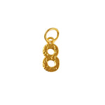 Collier doré chiffre martelé - 8