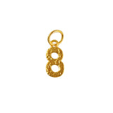 Collier doré chiffre martelé - 8