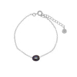 Bracelet argent 925 et perle de culture grise