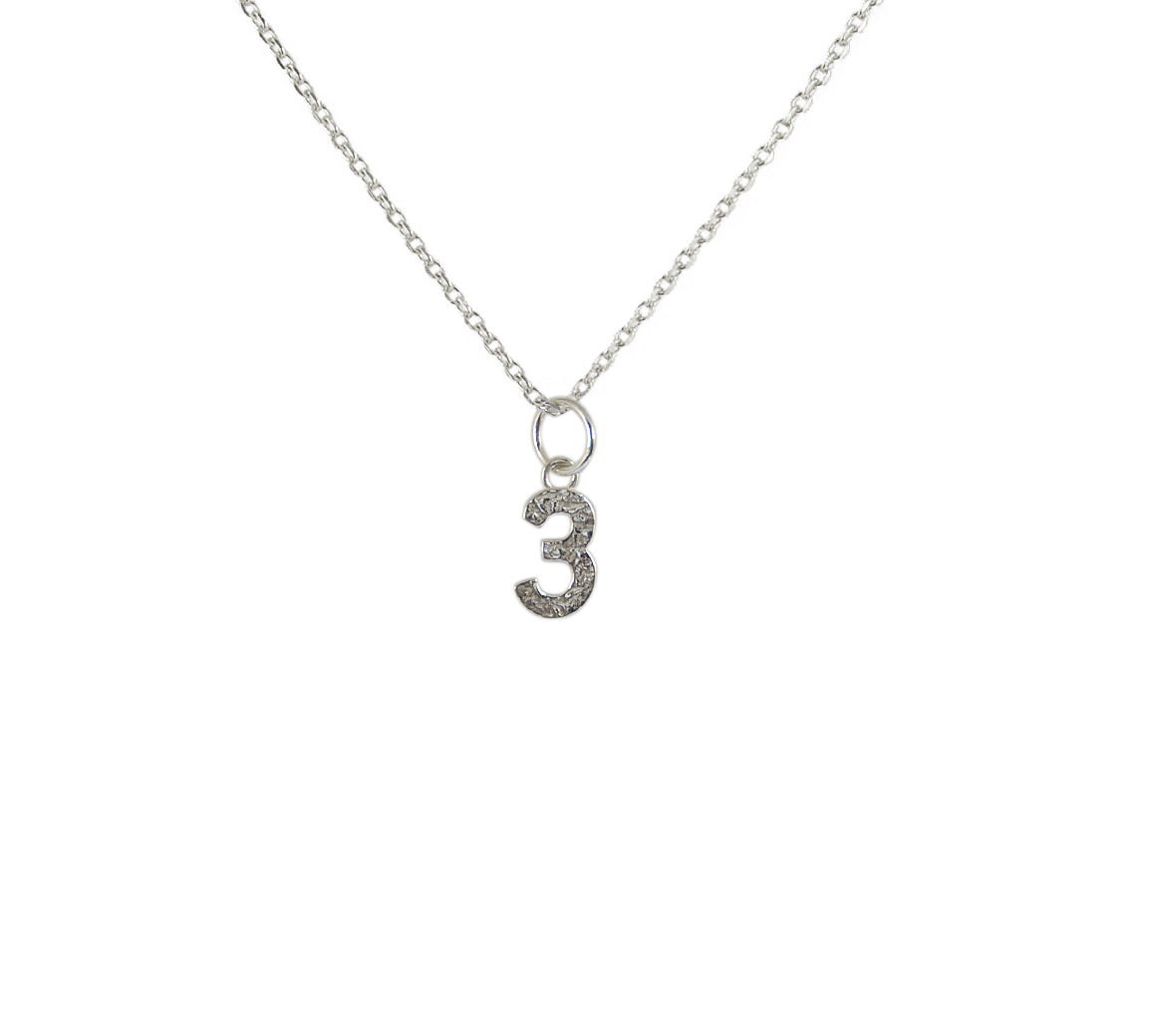 Luckyteam bijoux femme argent 925 collier chiffre 3