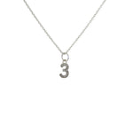 Luckyteam bijoux femme argent 925 collier chiffre 3