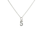 Luckyteam bijoux femme argent 925 collier chiffre 5