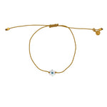 Bracelet tressé etoile de david en nacre - DORÉ