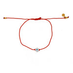 Bracelet tressé etoile de david en nacre - ROUGE