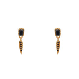 Boucles dorées pierre et pampille goutte zircons - ONYX