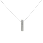 Sautoir argent 925 pendentif tube brossé