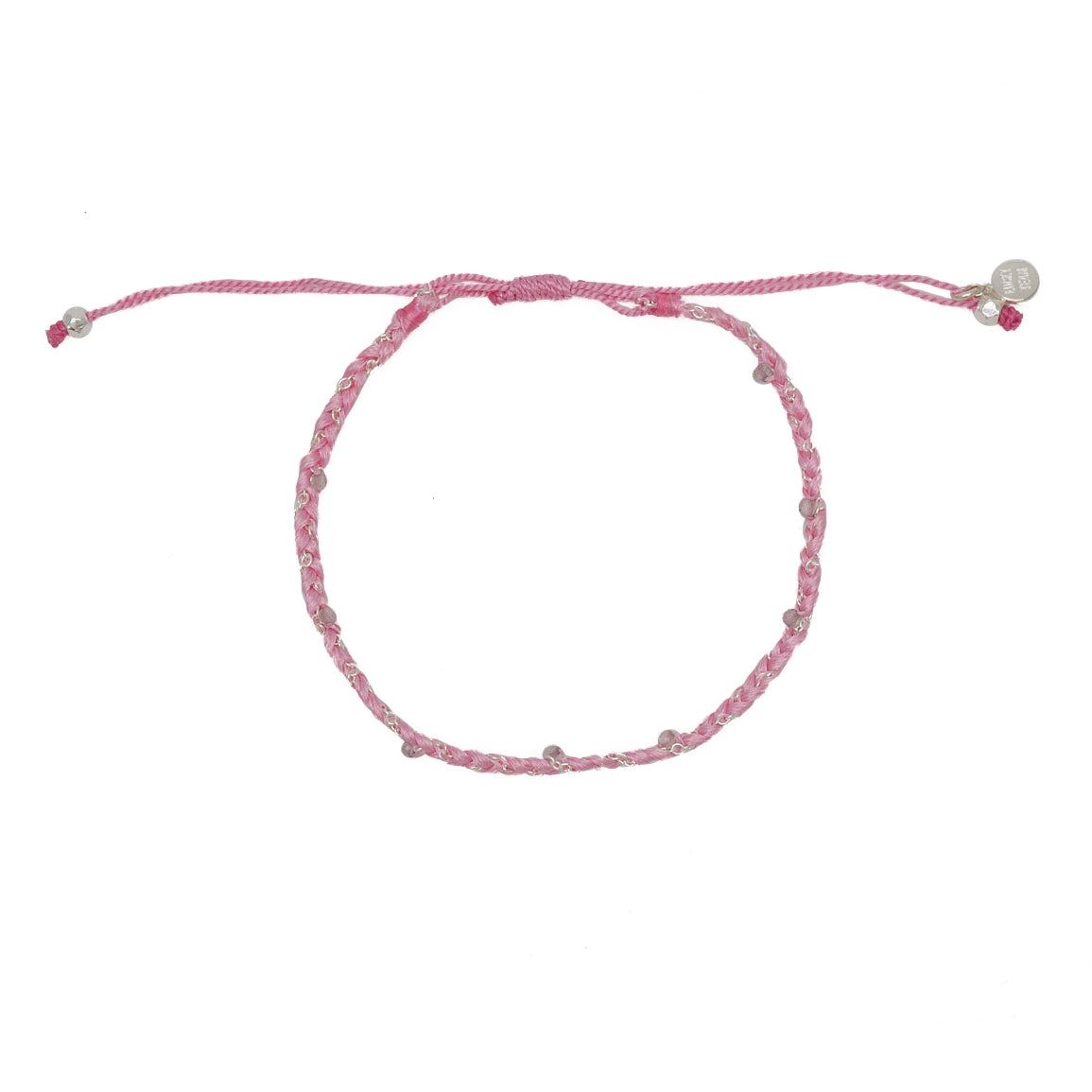 Bracelet argent 925 cordon et labradorite - ROSE