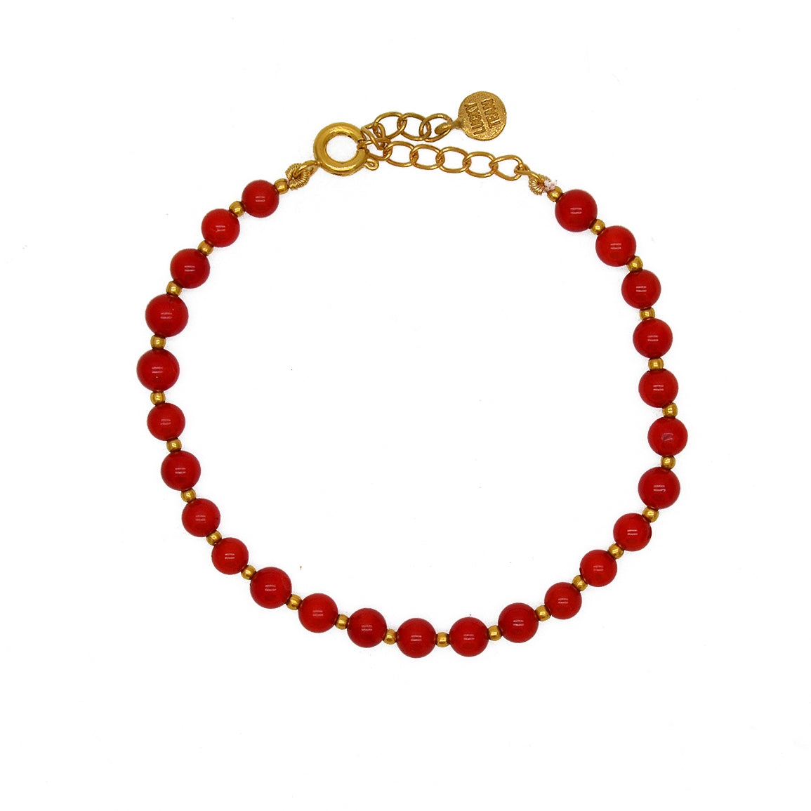 Bracelet doré et perles - PIERRES NAURELLES