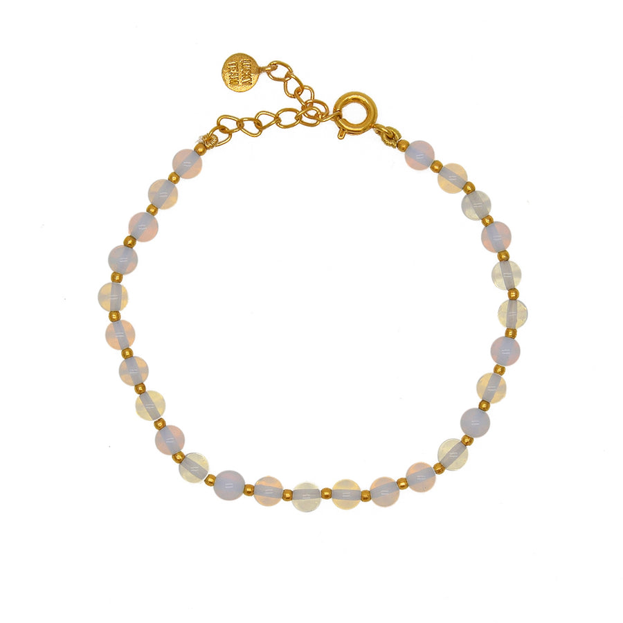 Bracelet doré et perles - OPALE