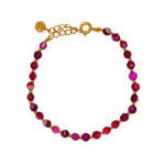 Bracelet doré et perles - AGATE ROSE