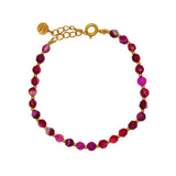 Bracelet doré et perles - AGATE ROSE