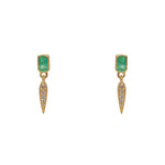 Boucles dorées pierre et pampille goutte zircons - ONYX