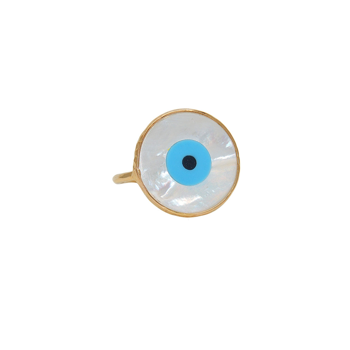 Bague oeil turc dorée à l’or fin 18k - Bagues
