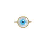 Bague dorée et oeil nacre - Bagues