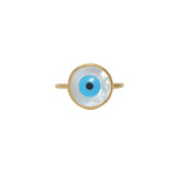 Bague dorée et oeil nacre - Bagues