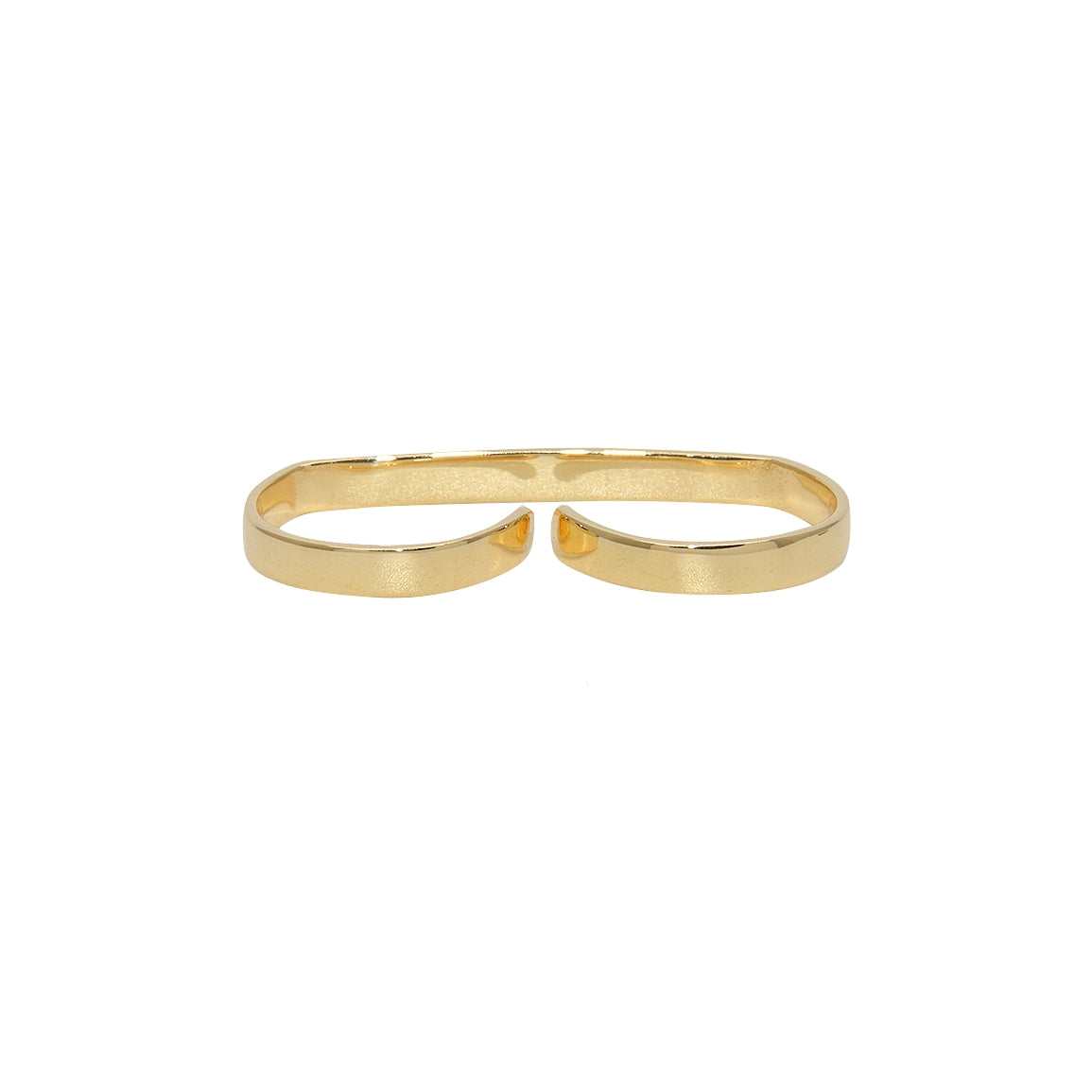 Bague double dorée à l’or fin 18k - Bagues